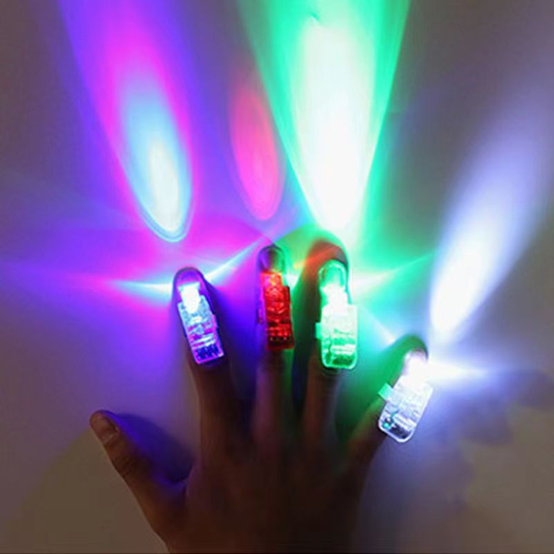 Cartoon finger projection lamp finger lamp ring lamp LED stall hot supply children's luminous toys wholesale