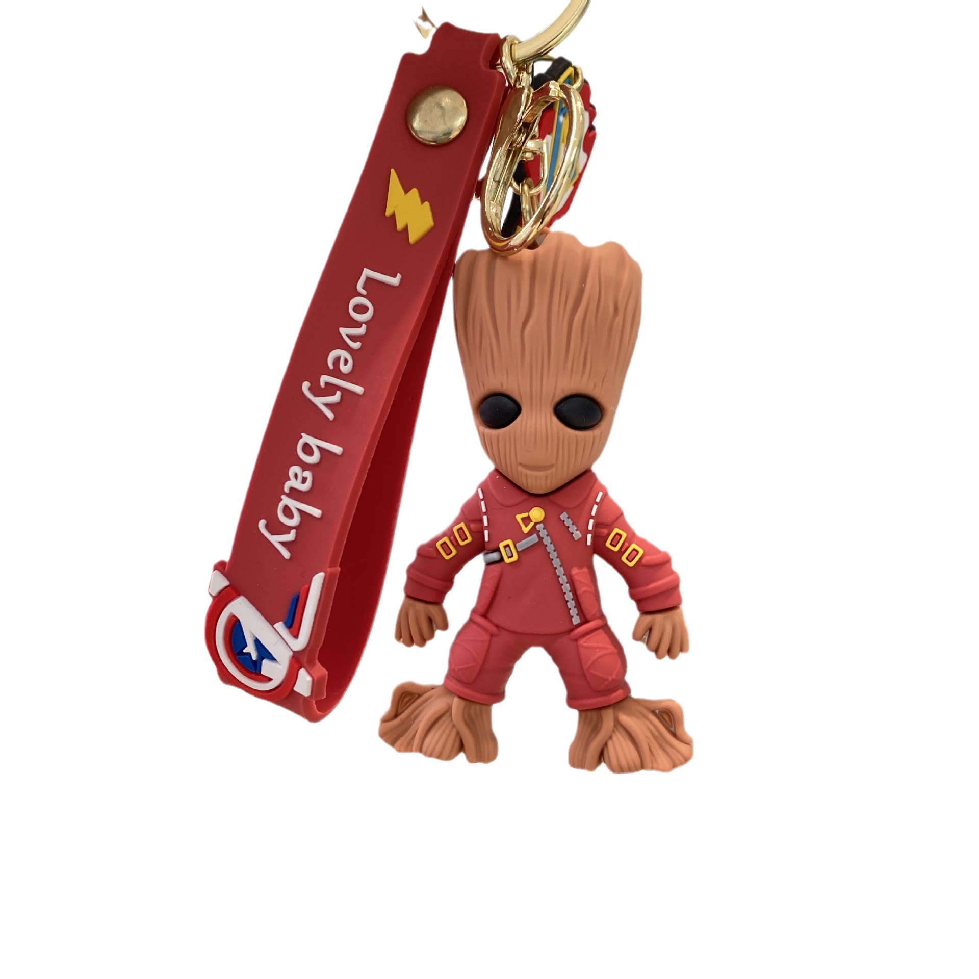 Galaxy Guard gruta pequeño árbol hombre llavero coche anime colgante mochila adornos muñeca máquina llavero