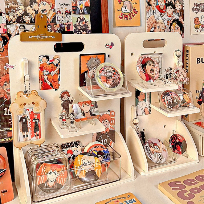谷子展示棚痛テーブル好物小カード周辺棚小型スタンド穴板デスクトップ収納ケースメーカー|undefined