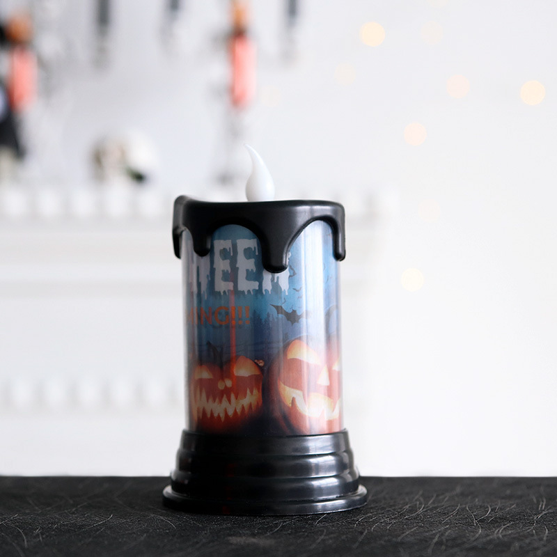 Lámpara de vela electrónica de Halloween simulación vela al por mayor lugar diseño apoyos Lámpara decorativa decoración de escritorio luz de la noche
