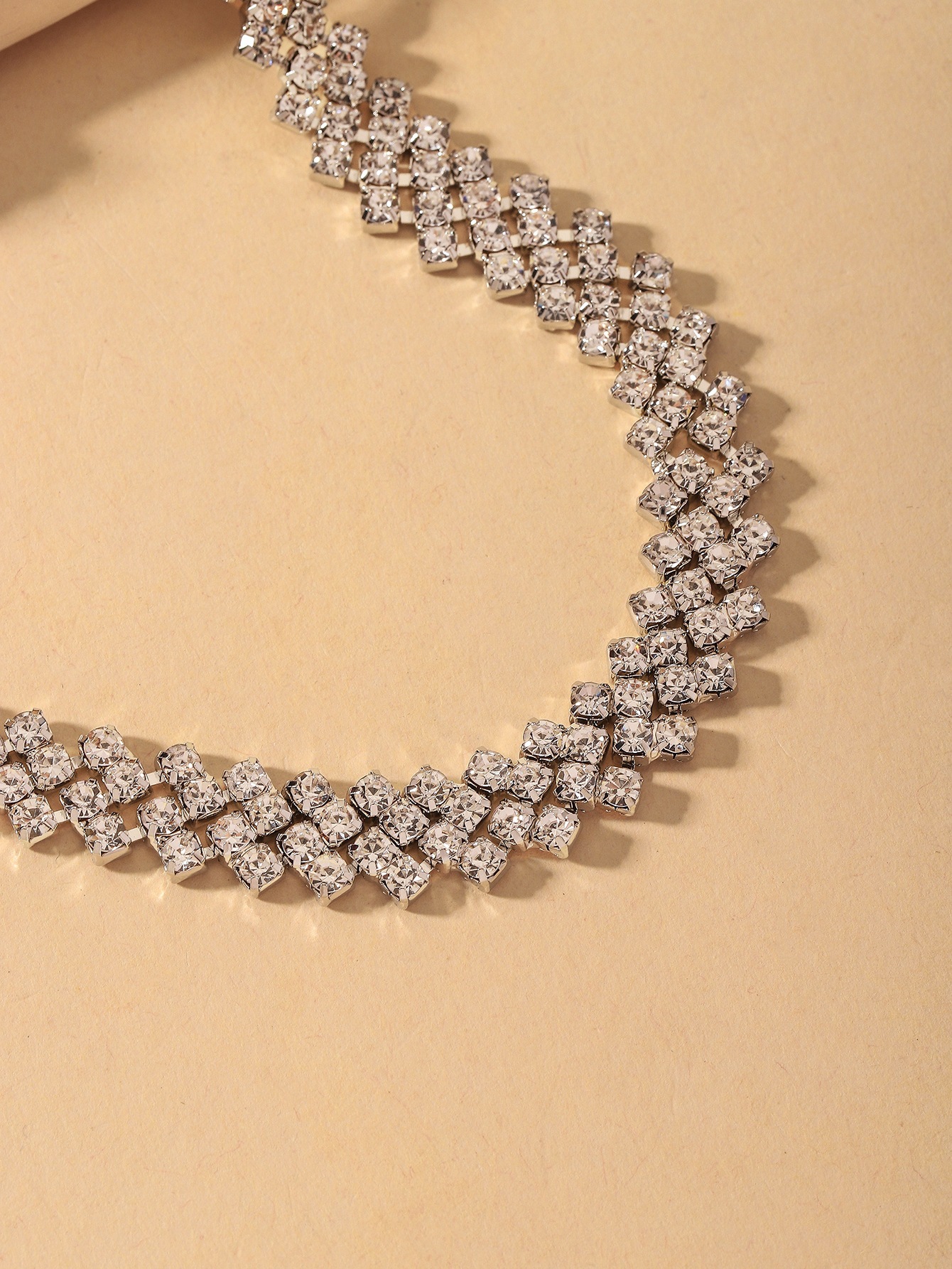 fashion full diamond multi-layer necklace