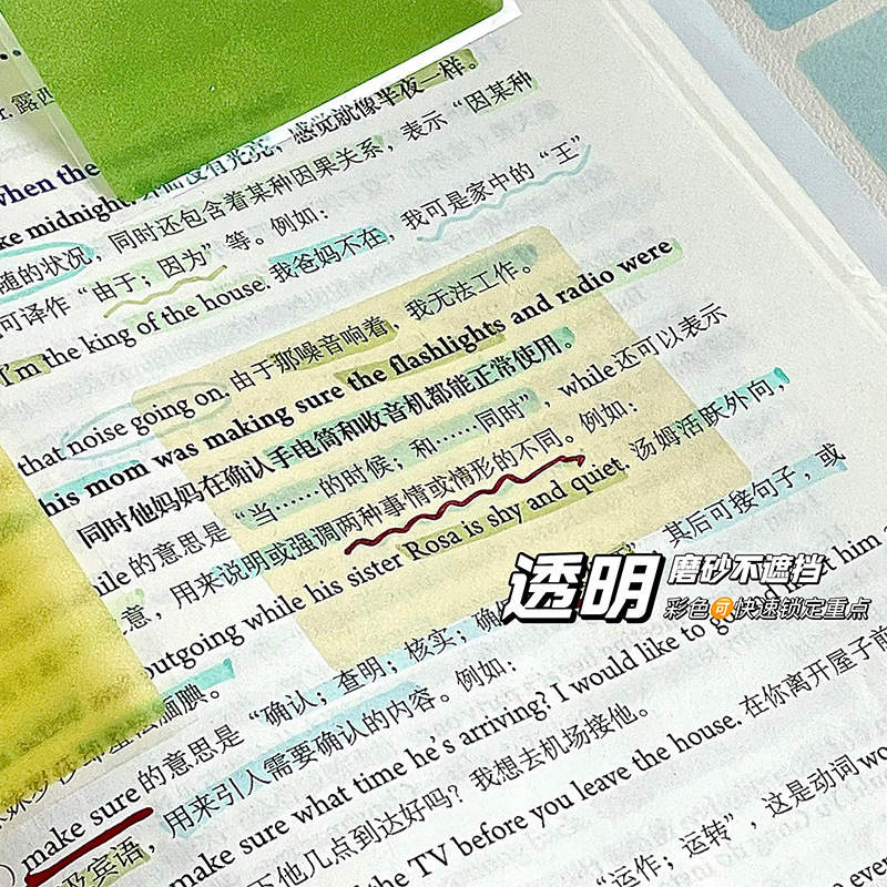 シンプルなプルタブ式の便利な高颜値全粘式透明なつや消し便箋紙は引き裂くことができます。|undefined