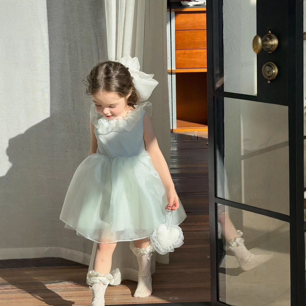 Girls Princess Dress Kidsren's Dress Vest Dress New Summer Girl Baby Summer Style Korean Style Thin Style