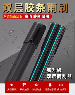 Double rubber strip Wiper