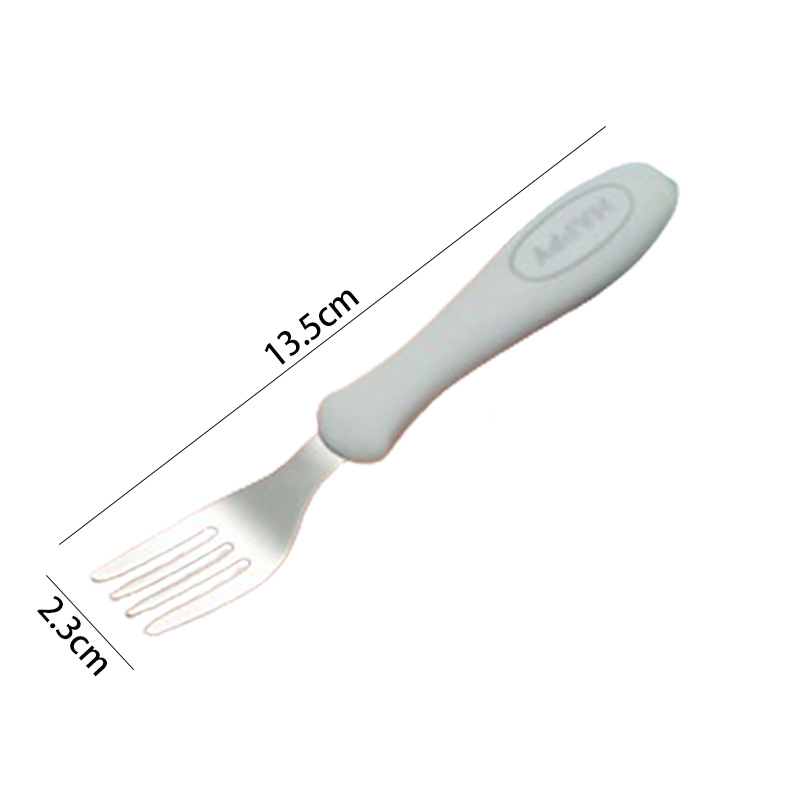 라이트 gray-316L 스틸 "해피" 포크