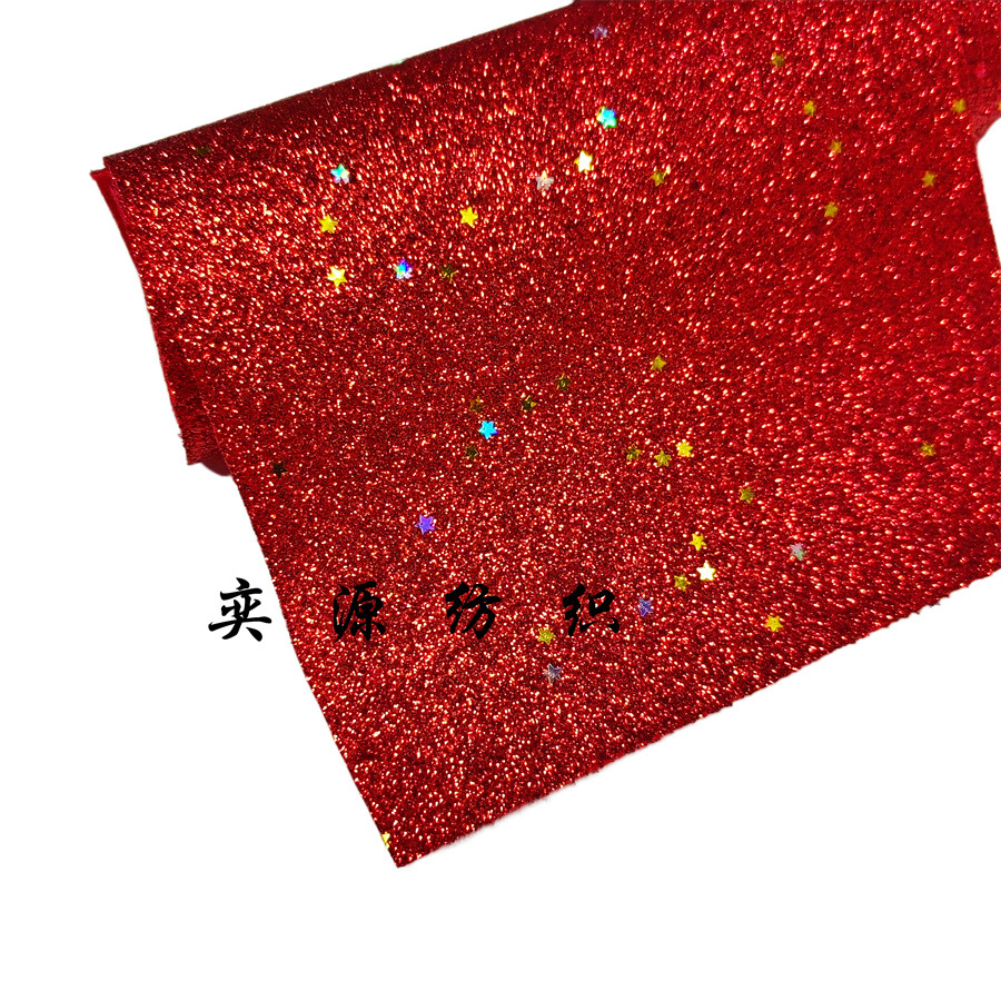 리틀 스타 부직포 타이글라이트 글리터 파우더 패브릭 별이 빛나는 별 크리스마스 장식 DIY 반짝이 스팽글 가죽