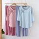 Guofeng Modal Pajamas Women's Comes with Chest Pad Spring and Summer Thin Pullover Seven-point Sleeve Nine-point Pants Home Clothes Set
