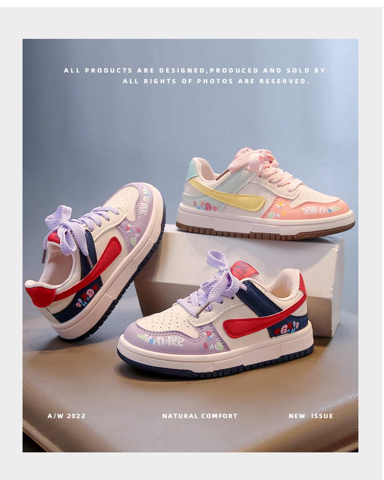 Modische Kindersneaker Für Mädchen Mit Klettverschluss Und Sohle_voghion.com