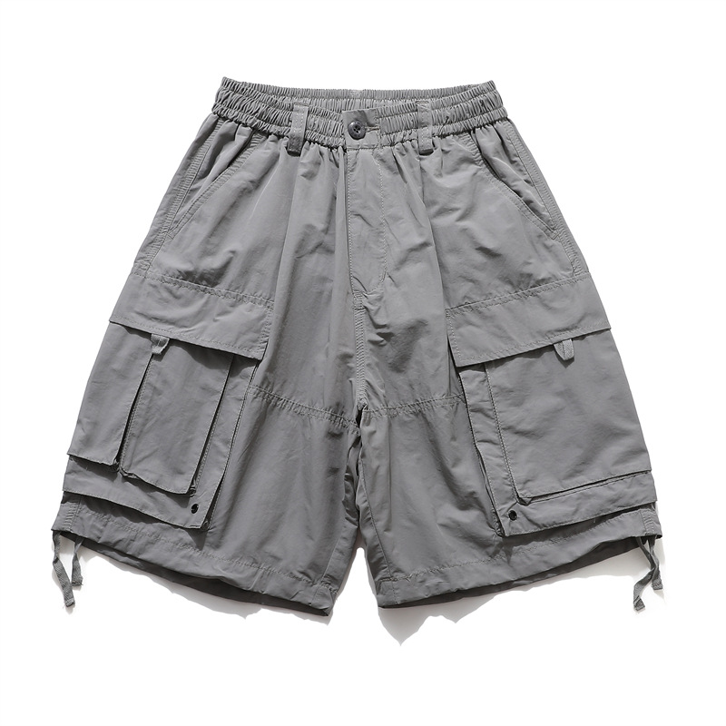Multi-Pocket Workwear Shorts Men's 2024 Summer Trendy Brand Loose Casual Heavy-Pot Retro Japanese Functional Pants