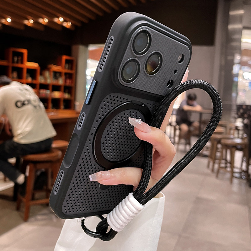 Funda Magnética con Soporte y Disipación de Calor de PC Anticaídas para iPhone 16 17 18 Pro