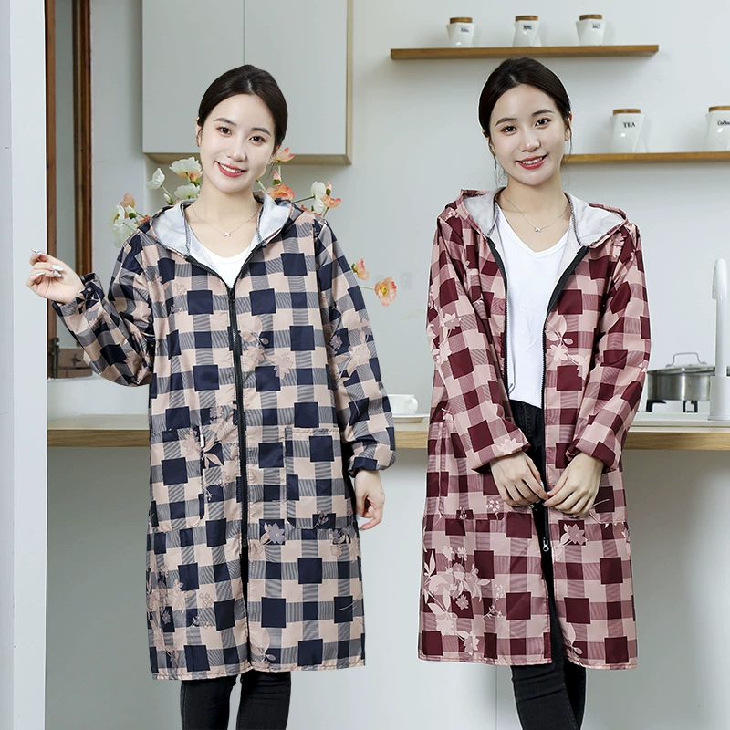 Удлиняющая влагостойкая одежда Кухонное трудовое пальто Комбинезоны для взрослых мужчин и женщин Комбинезоны Фартук с длинным рукавом