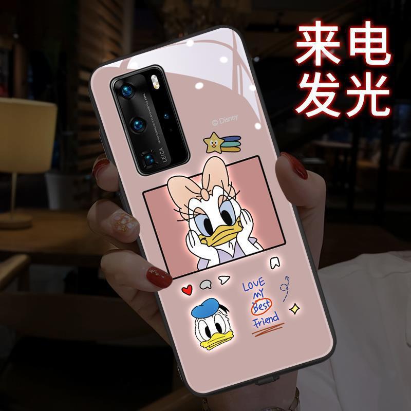 适用华为p4050手机壳mate5040Pro来电发光nova987se卡通mate60潮