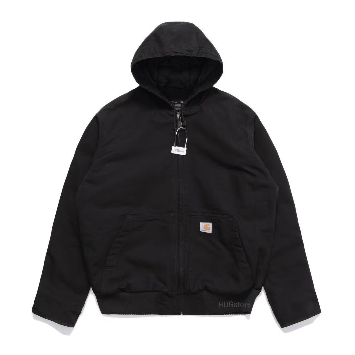 Carhartt J130 Active Jacket Loose Fit Washed Duck Insulated Black
