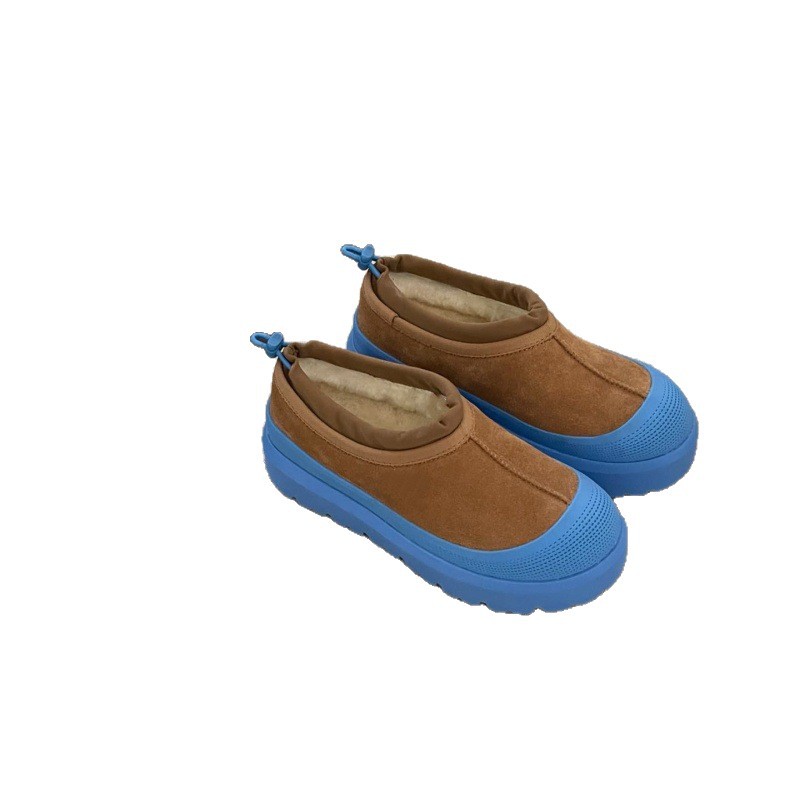 Schneestiefel Stiefeletten Schuhe Kurze Designer Bottes Schaffell Chesut Olive Hickory Sand Senfsamen Winter Warme Wollplattform Dicke Sohle Schuhstiefeletten_voghion.com