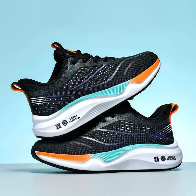 Тенденция мужской обуви Новая мужская беговая обувь на открытом воздухе повседневная спортивная обувь мода модная мода для студентов сетчатая дышащая обувь