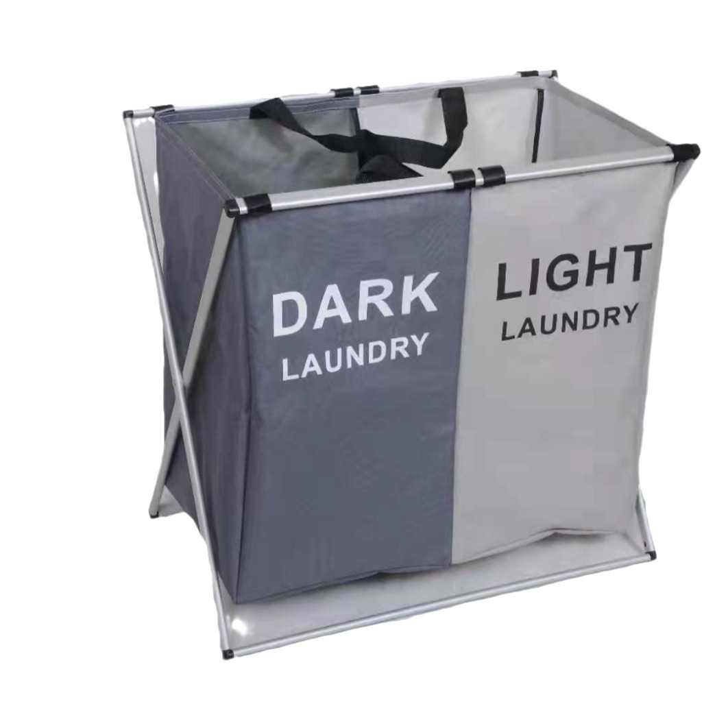 Cesta de lavandería plegable transfronteriza Paño de Oxford con cubierta Caja de lavandería Cesta de almacenamiento de lavandería portátil Cesta de lavandería