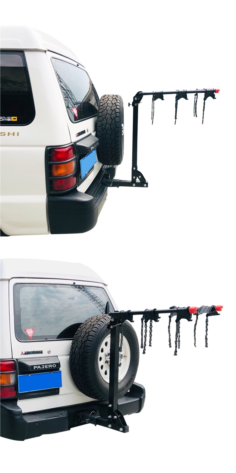 Real Picture Car Trailer Hitch Rack Car Rear Support Square Mouth Rear Rack American Rear Tow Bicycle Rack Spare Tire