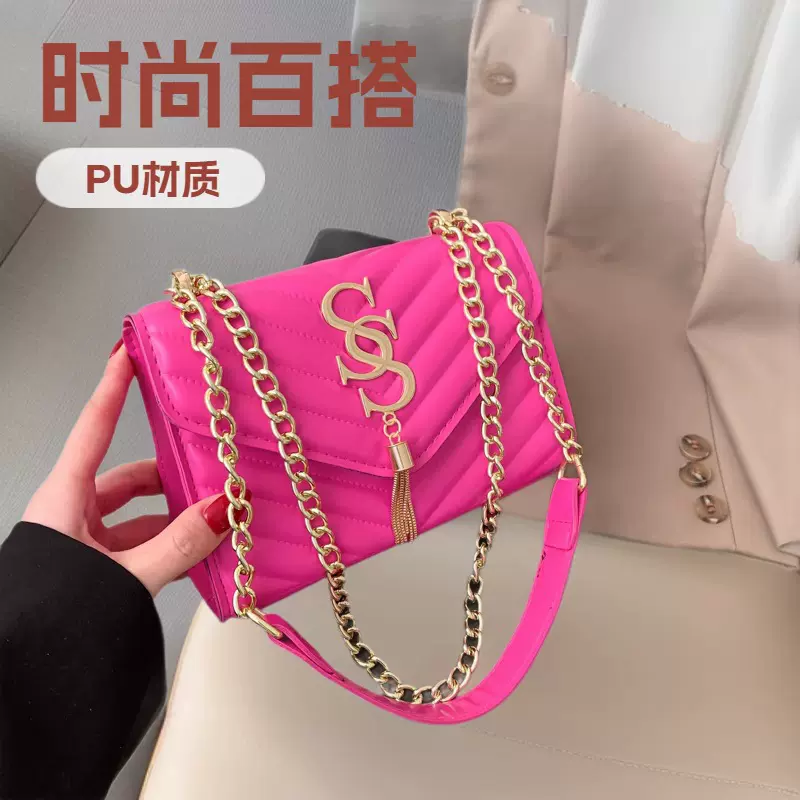 包包女高级感 小方包2025新款女士斜挎包 时尚百搭潮流链条单肩包