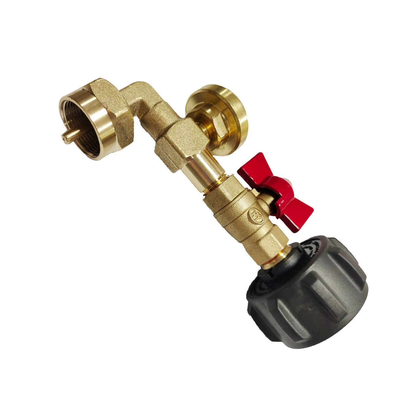 Соединитель бутылки пропана Северной Америки ККК раздувной с светящим соединителем бензобака шарикового клапана диапазона