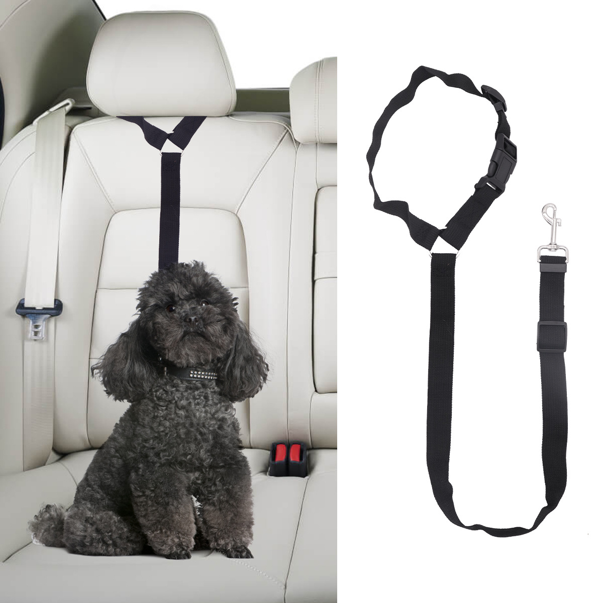 Cinturón de seguridad para coche para mascotas Cuerda para perros Cuerda de tracción para perros Cuerda para caminar con una sola cuerda para perros Suministros transfronterizos Cuerda para cachorros