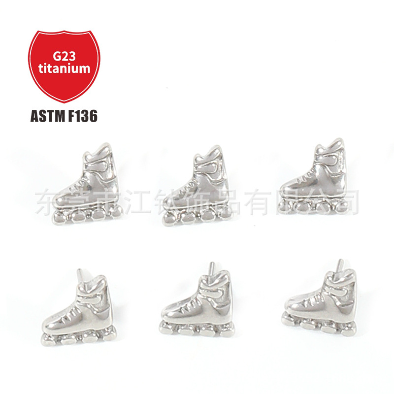 Pointed titanium steel lip stud product view