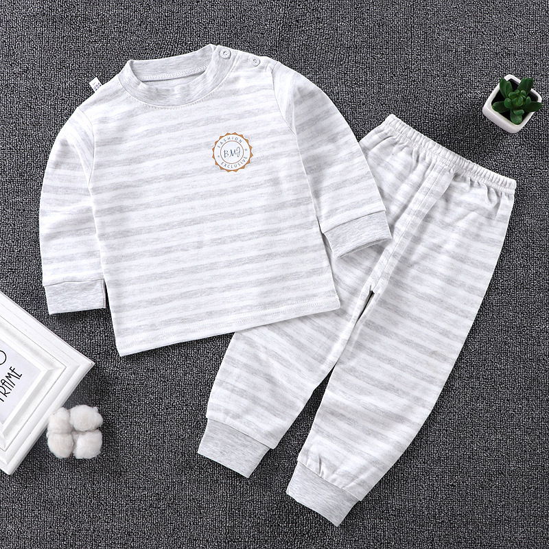 회색 두꺼운 스트립 속옷 세트 가슴 라벨 랜덤