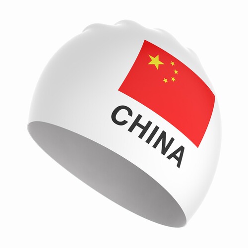 Summer swim cap wholesale professional waterproof comfortable silicone flag hat for men and women, non-tight long hair training swimming cap