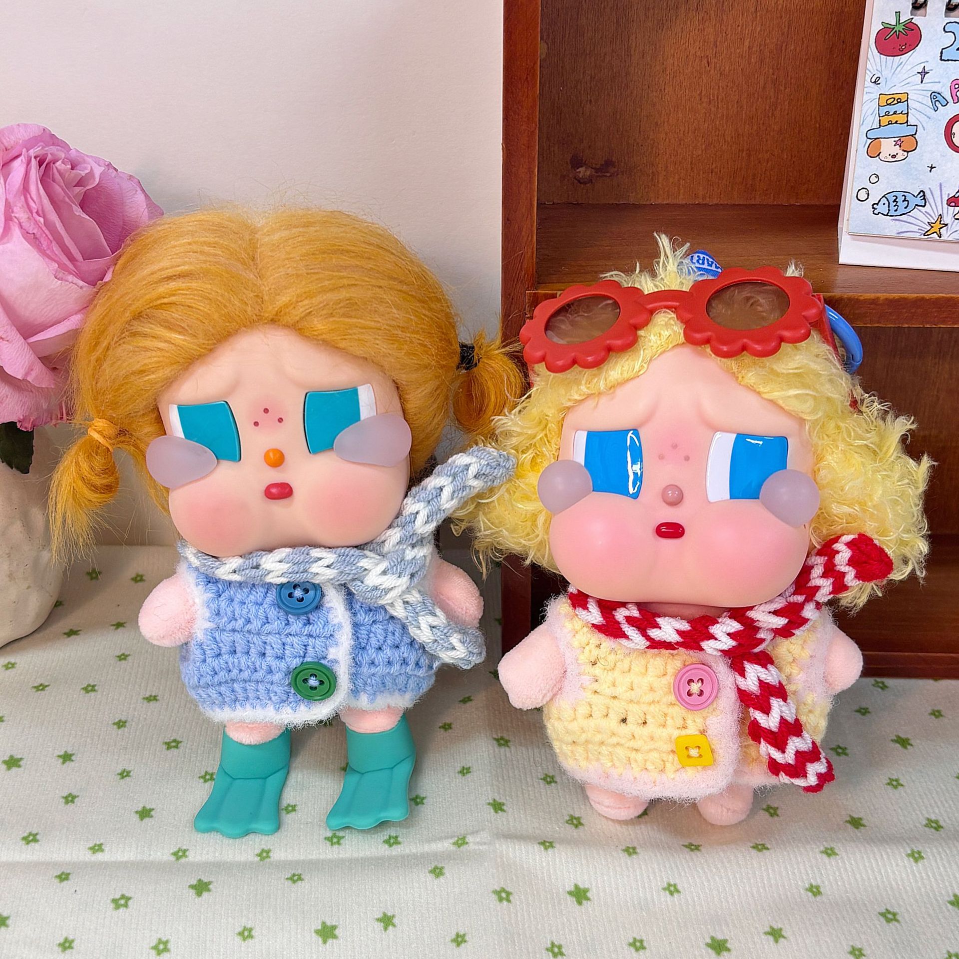 新品哭娃娃衣CRYBABY Vacation沙滩系列毛衣马甲围巾套装平价