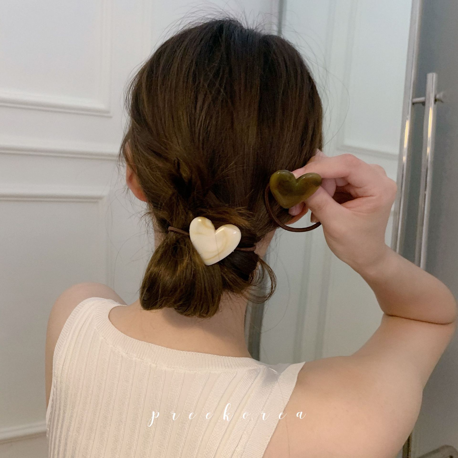 Coreano inchiostro marmo amore acido acetico minimalista vento freddo corda per capelli corda per capelli 2021 autunno e inverno Nuovo elastico_voghion.com