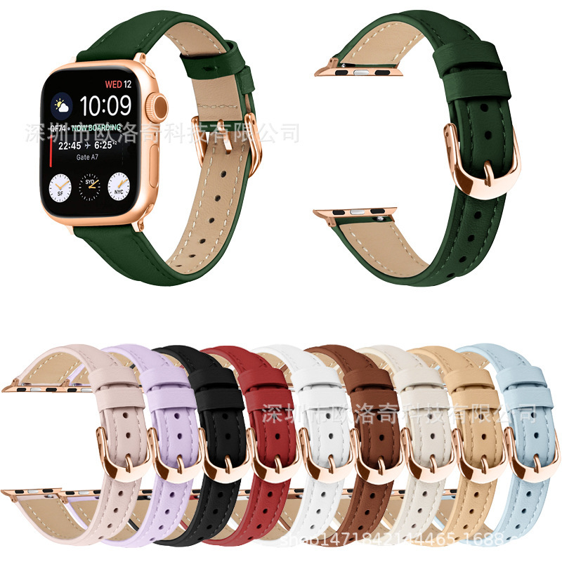 Suitable for the New Apple Watch, Apple Watch Small Waist Leather Strap, Iwatch10 Leather Watch Strap Suitable for the New Apple Watch, Apple Watch Small Waist Leather Strap, Iwatch10 Leather Watch Strap