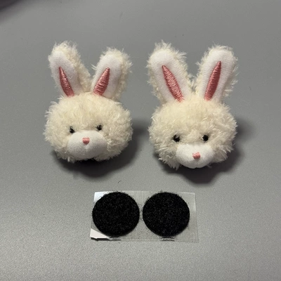 Velcro Accessories, Motosiklet dəbilqələri - doudou-rabbit-white