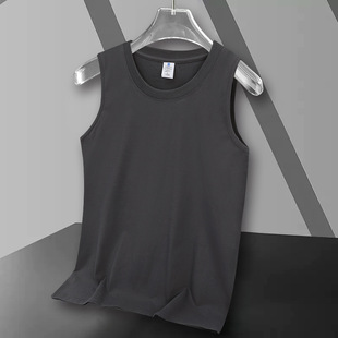 Custom 240g Heavyweight Sleeveless Summer Vest Korean Style Loose Oversized Comfortable Unisex Version Live Plus Size