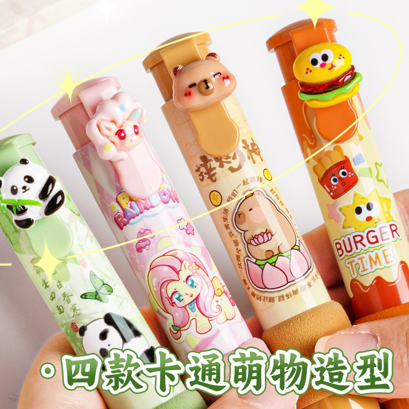 Bonito japonés prensado lápiz borradora estudiantes de primaria y secundaria niños lindos pequeños borradores de dibujos animados de niña limpia