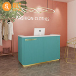 跨境沙龙店前台美容院前台接待台简约现代服装店婚纱吧台收银台