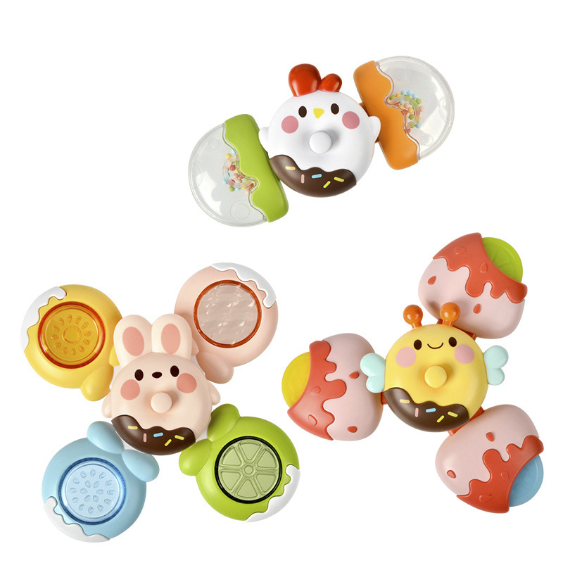 Juguete giratorio de agua con ventosa de Amazon, divertido spinner de insectos, sonajero para bebés y niños