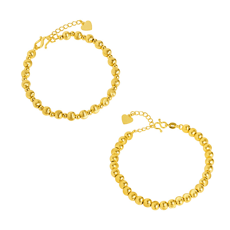 Nueva pulsera de cuentas China Vietnam arena oro antiguo patrimonio Ley Yiwu joyería suministro directo de fábrica sala de transmisión en vivo popular Retro