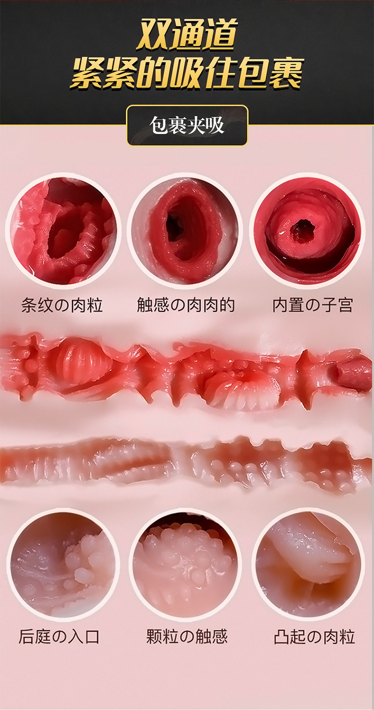 Men’s Half-Body Manual Masturbation Cup in TPE with Realistic Inverted Mold Design — detail image 5
