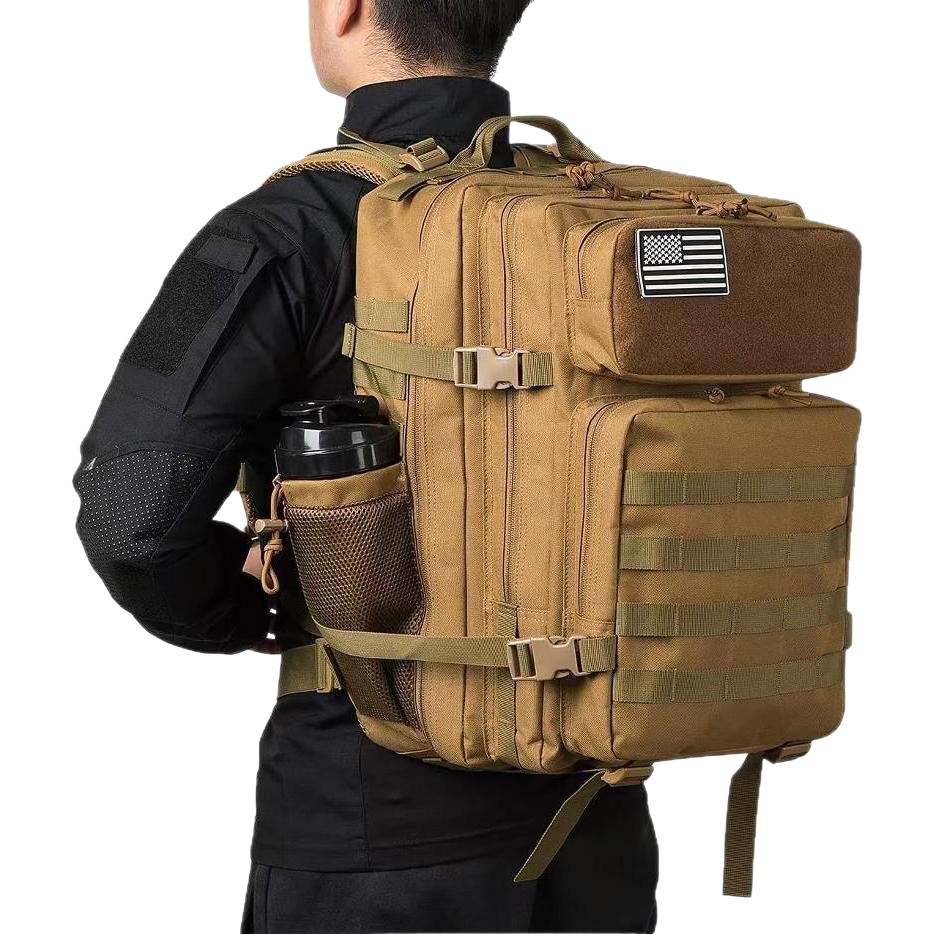 Mochila de 45L para exteriores, mochila de 3 piezas, bolsa de montañismo MOLLE, para senderismo, viajes, militar, 45 litros, gran capacidad, multifuncional image 6