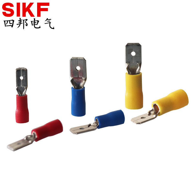 MDD2-250公预绝缘接头 MDD1.25-187公母插簧冷压接线端头6.3端子