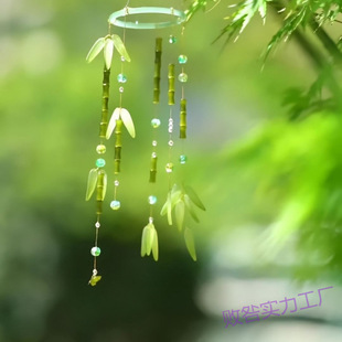 Dragon Boat Festival bamboo leaf diy wind chime material bag green leaf fresh bamboo dragon boat wind chime Chinese pendant bedroom ornaments