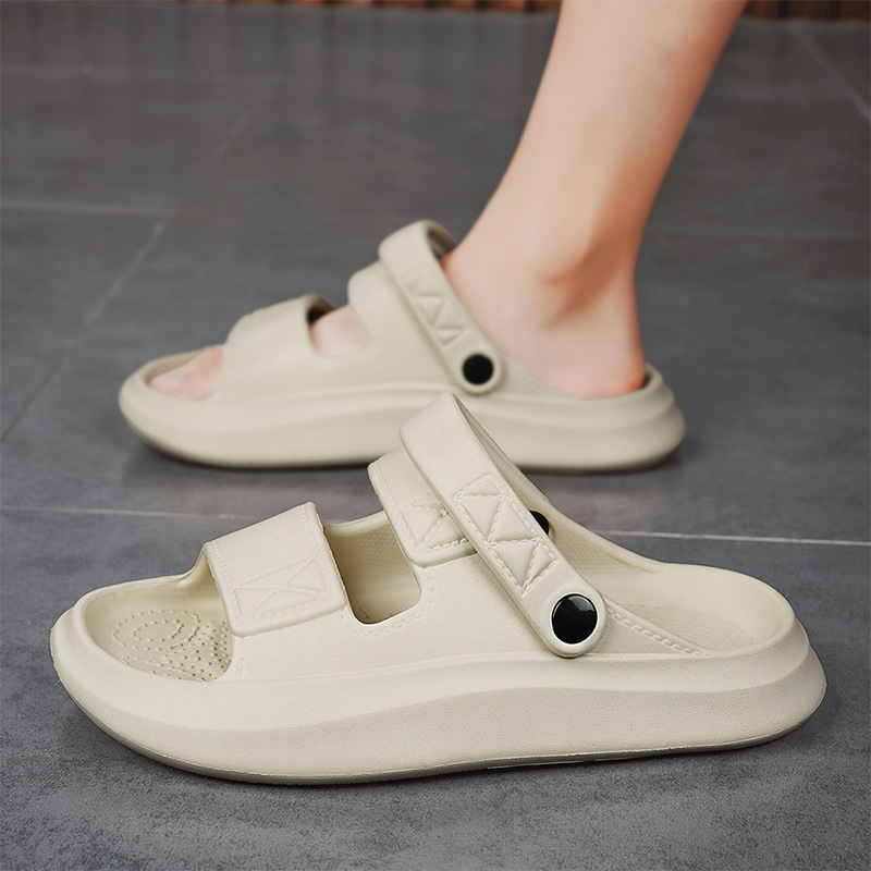 Sandalias de hombre real 2025 verano nuevo estilo antideslizante suela suave zapatos de playa resistentes al desgaste suela gruesa sandalias y zapatillas casuales