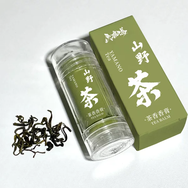 Soul Tea Mountain Wild Tea Fragrance Balm Forest Sandalwood Solid Perfume for Women, Long-Lasting Light Scent, Student Valentine's Day Gift