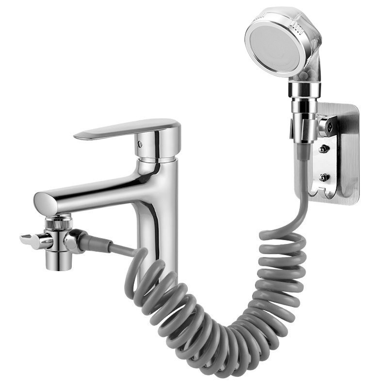 Ducha de Mano para Lavabo, 3 Velocidades, Llave de Parada, Extensión para Baño