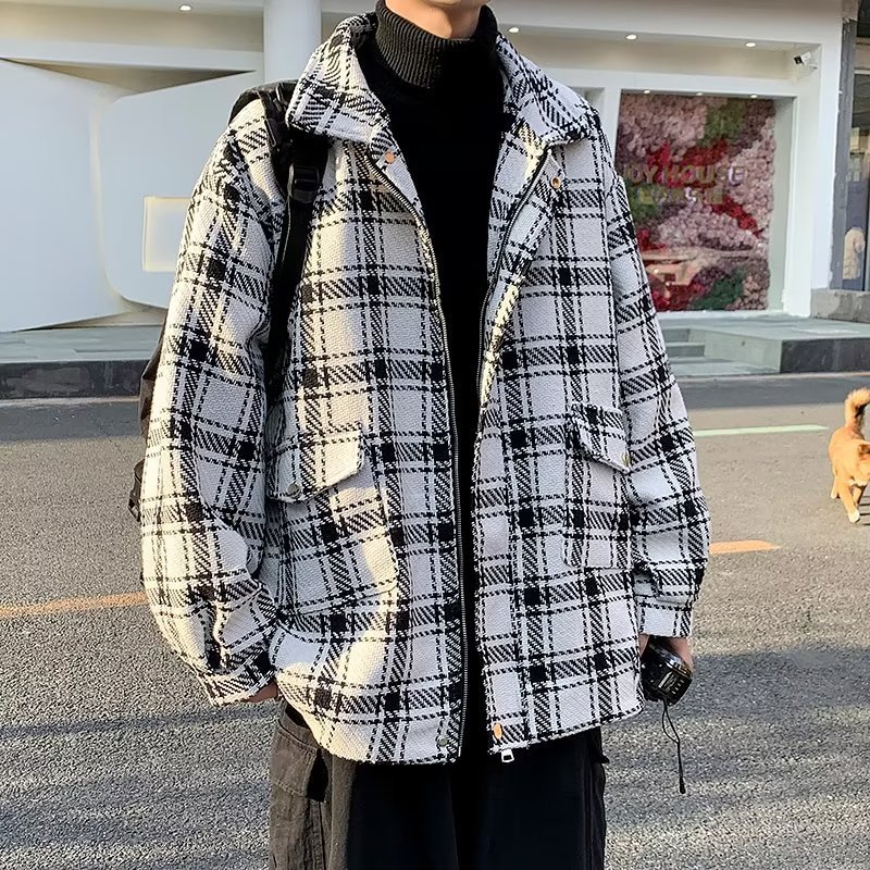 2024 Primavera y otoño Chaqueta guapa Hombre ins High Street Trendy Marca Hong Kong Estilo japonés Harajuku Chaqueta suelta de moda coreana