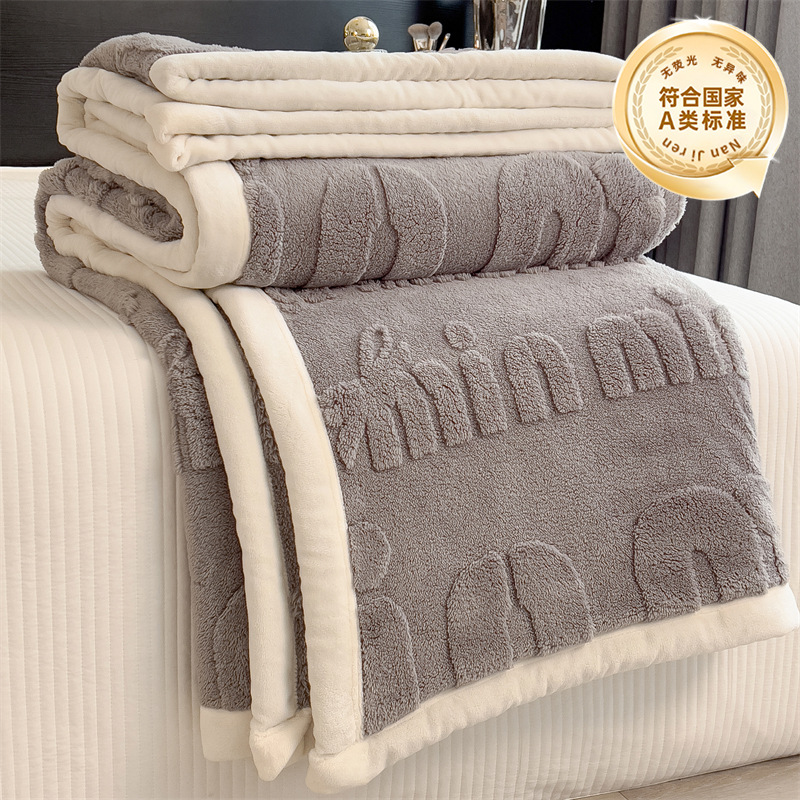 Mantras gruesas invierno mantas de coral siesta de oficina aire acondicionado sofá cubierta dormitorio pequeño edredón chal