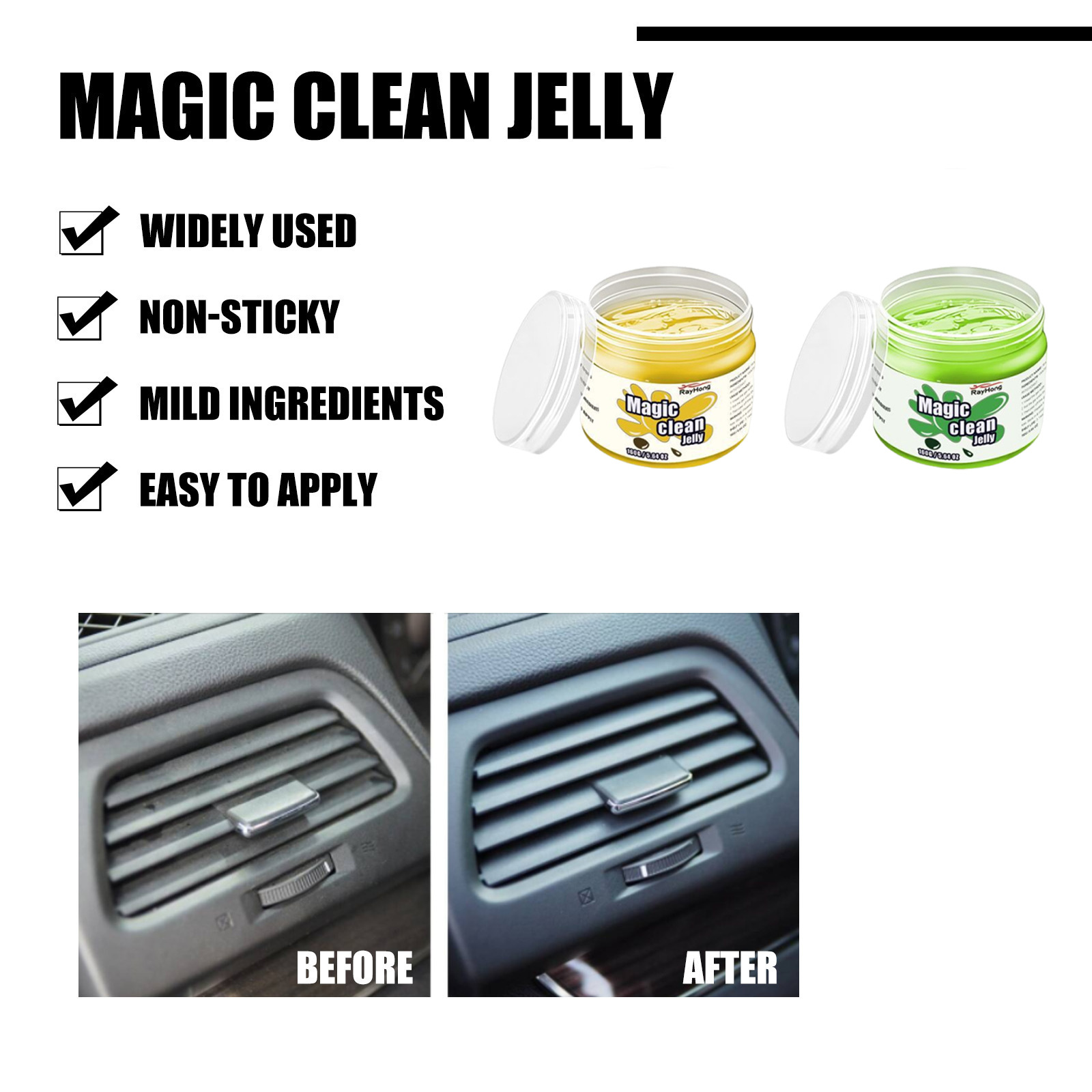 Autótisztító gél Autó belső ülések Vízmentes felújítási tisztítás Hordozható fertőtlenítő műtárgy_voghion.com