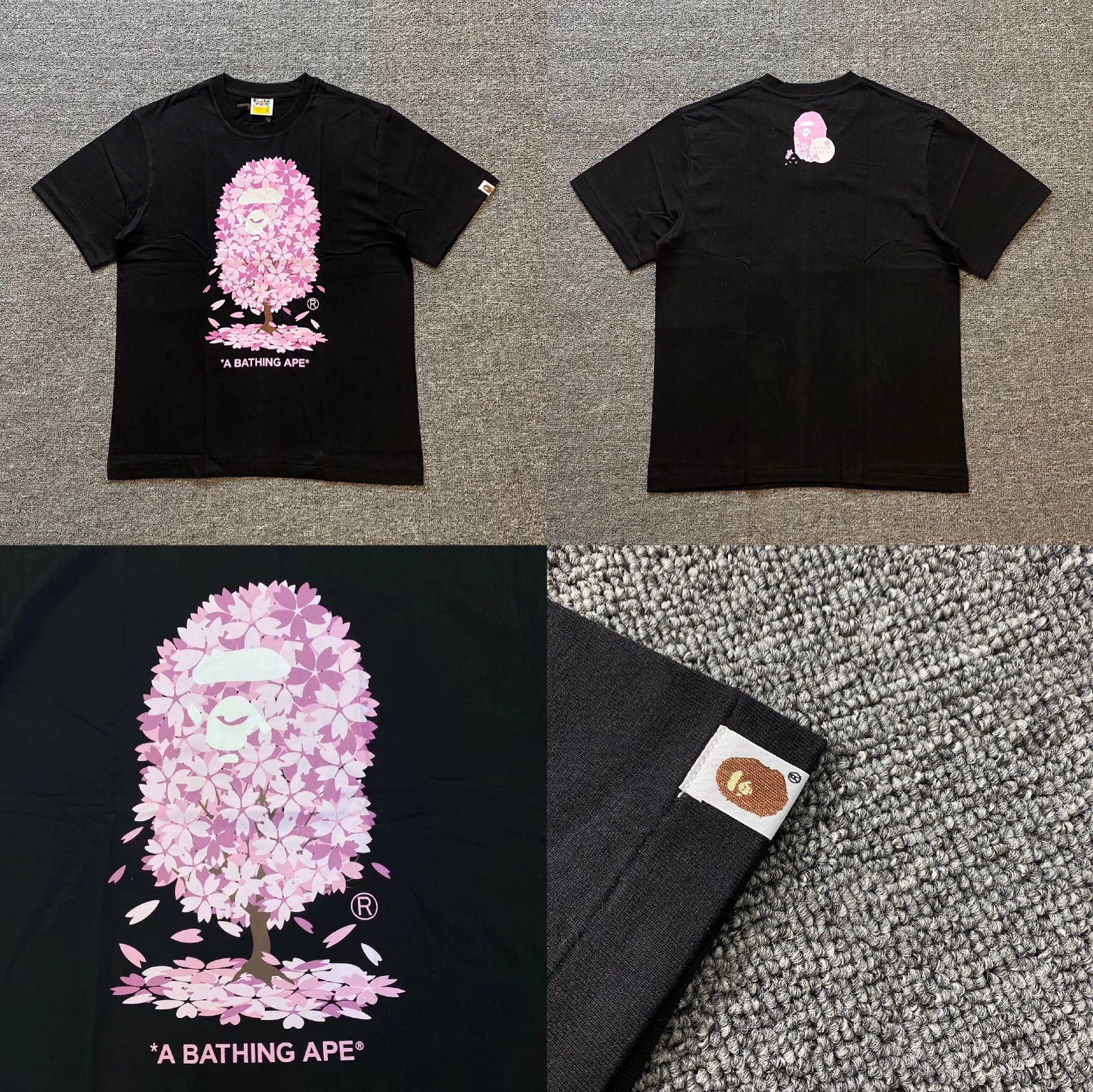 Стильный брендовый топ BAPE с половинными рукавами TEE для мужчин и женщин, камуфляж голова обезьяны, высокого уровня, свободный крой, короткий рукав