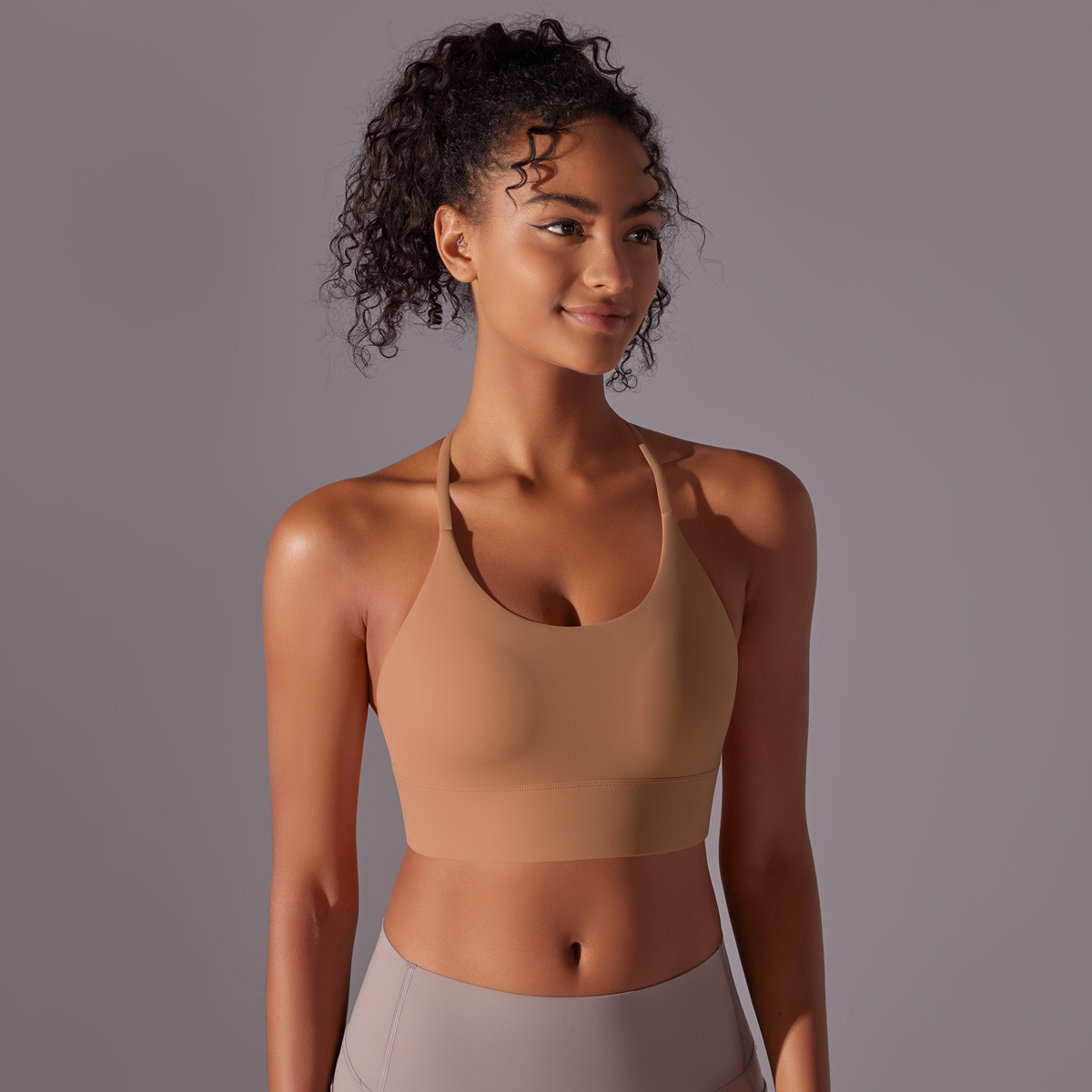 140g Weight Sleeveless Sleeve Length Nylon Fabric Type Short Top Length Halter Crisscross Tank Tops Type Fitness, Yoga, Sports Occasion Halter Neck Neckline Solid Color Pattern Sports Style Sports Solid Color Nylon Halter Neck Active Tops Halter Crisscross Tank 64