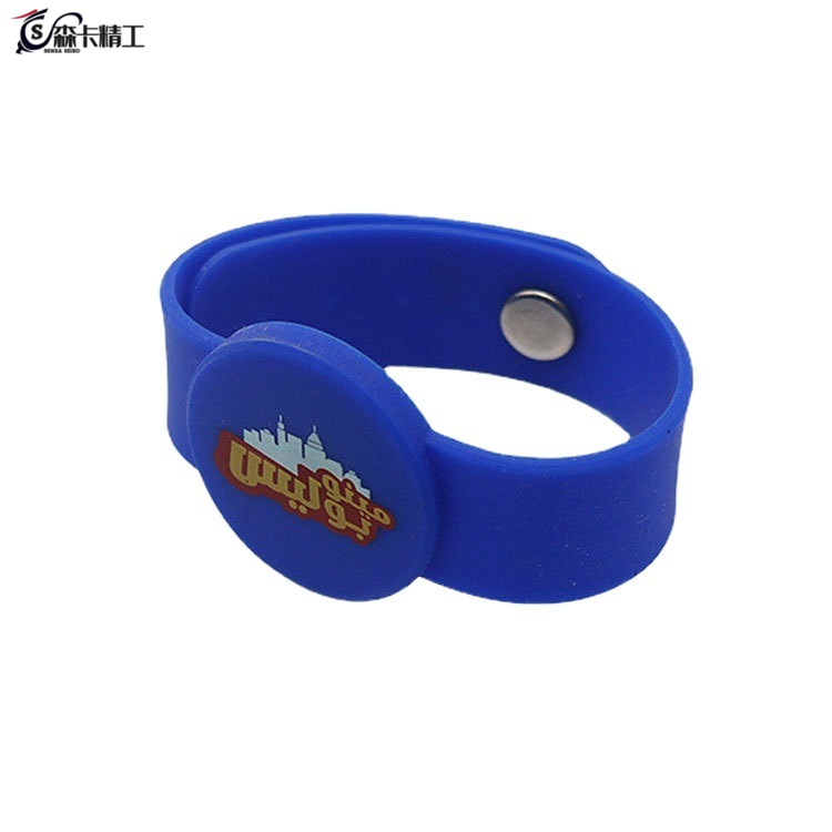 儿童手腕带防丢失防拆扣硅胶手环游乐园入场rfid智能硅胶手环