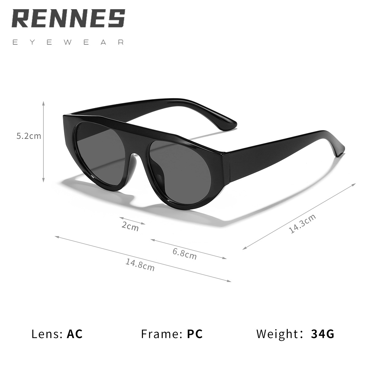 Nuevas gafas de sol al por mayor para pilotos transfronterizos